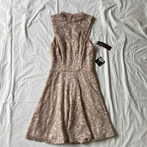 Rose gold party dress from Macy’s.